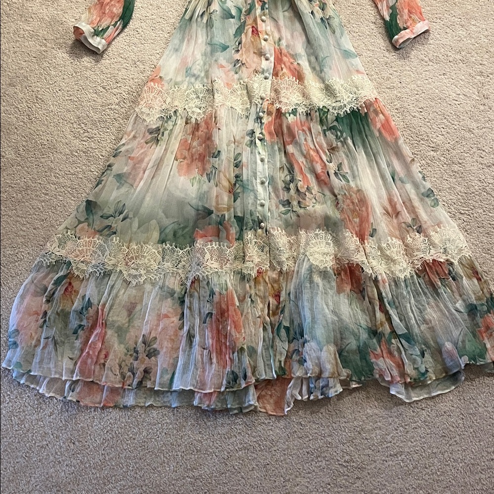 Johnny Was Multicolor Floral Long Sleeve Dress. This is just the shear shell - Picture 6 of 8